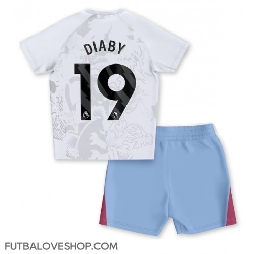 Dres Aston Villa Moussa Diaby #19 Preč pre deti 2023-24 Krátky Rukáv (+ trenírky)